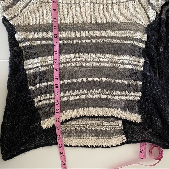 Helmut Lang || Striped Silk + Alpaca Blend Sweater - Picture 6 of 8